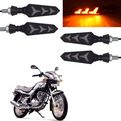 Vagary Rear, Side LED Indicator Light for TVS Fiero F2(Yellow)