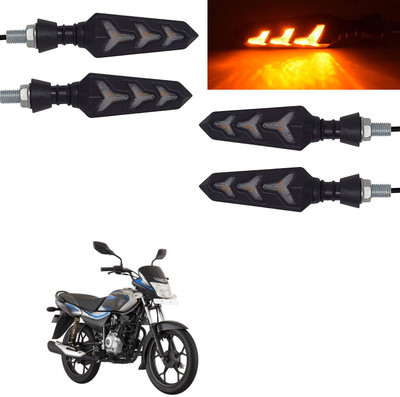 Vagary Rear, Side LED Indicator Light for Bajaj Platina 125(Yellow)