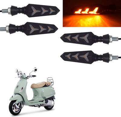 Vagary Rear, Side LED Indicator Light for Piaggio Universal For Bike(Orange)