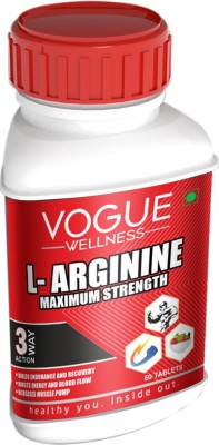 Vogue L-Arginine for Muscle Growth, Stamina, Recovery, Immune Booster and Energy(120 Tablets)