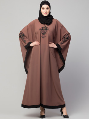 MRC Crepe Solid Burqa With Hijab(Multicolor)