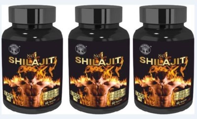 Wildvedic naturals No.1 Shilajit 1300mg to Improve Strength, Stamina, Vigour and Vitality(Pack of 3)