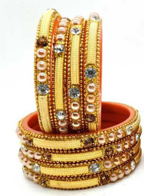 Soniaa Creation Metal, Glass Gold-plated Bangle Set(Pack of 16)
