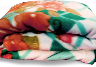 SIMAM 3D Printed Single Fleece Blanket for  AC Room(Polyester, Multicolor)