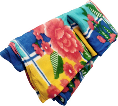 Bhagwati fabb Self Design Single Fleece Blanket for  Mild Winter(Microfiber, Multicolor)