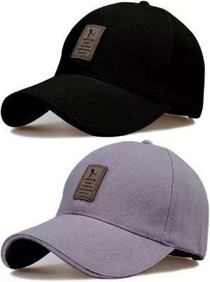 Brostin Applique, Solid, Self Design Skull Cap Cap(Pack of 2)