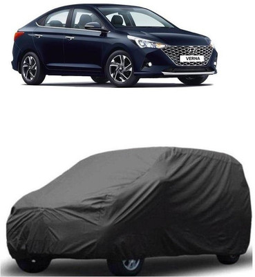 ARNEJA Car Cover For Hyundai Fluidic Verna (Without Mirror Pockets)(Grey)