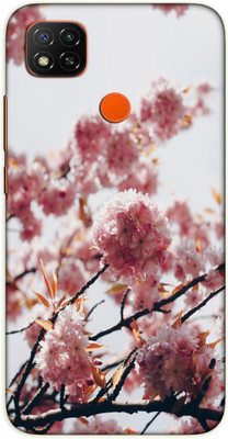 iprinto Back Cover for POCO C31 Flower Nature Back Cover(White, Dual Protection, Silicon, Pack of: 1)