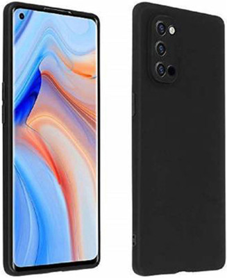 Stunny Back Cover for Oppo Reno 6, Oppo Reno 6 (5G)(Black, Matte Finish, Silicon, Pack of: 1)