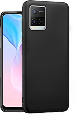 Mozo Back Cover for Vivo Y 21 (2021), Y33s(Black, Camera Bump Protector, Silicon, Pack of: 1)