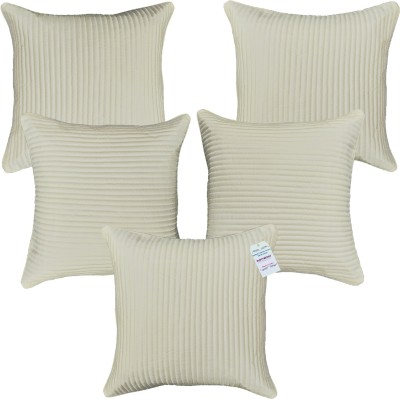 indoAmor Silk Cushions Cover(Pack of 5, 40 cm*40 cm, White)