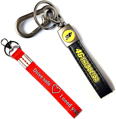 ShopTop Imported VR 46 Hook key chain with red drive safe tag Key Chain