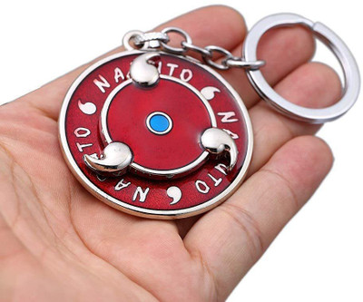 KYOP Naruto Anime Red Uchiha Sharingan Design Revolving Logo Keychain Key Chain