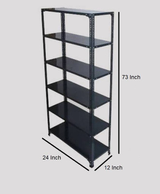 Spacious Heavy-duty power Coating Rack size12X24X73 6 shv...Fullgrey pack of 1 Luggage Rack