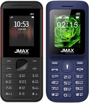 Jmax J53 & J80 Combo of Two Mobile(Black : Blue)