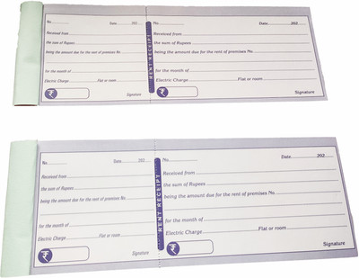 rekha binders Rent Receipt Book Best Quality(100pages)Combo 1-Part Receipt Book(1 Sets)