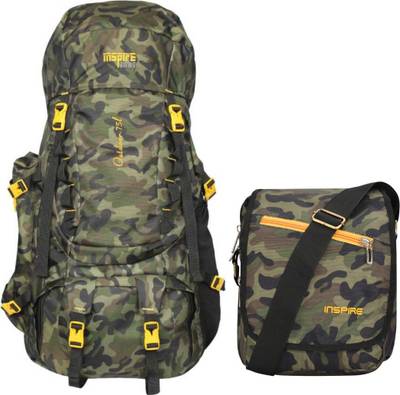 INSPIRE 2 pcs Combo Outdoor 75L and Smiley Sling ba Rucksack  - 75 L