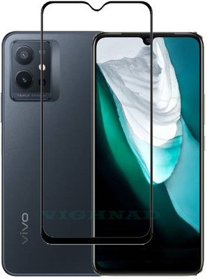 VIGHNAD Edge To Edge Tempered Glass for Vivo T1X, Vivo T1X 4G(Pack of 1)