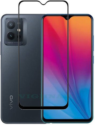 VIGHNAD Edge To Edge Tempered Glass for Vivo T1X, Vivo T1X 4G(Pack of 1)