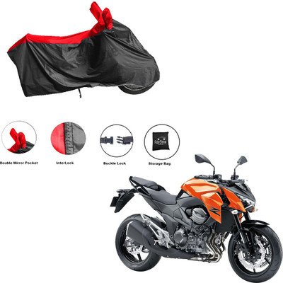 RiderShine Waterproof Two Wheeler Cover for Kawasaki(Z800, Black, Red)