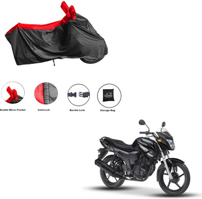 RiderShine Waterproof Two Wheeler Cover for Yamaha(SZ X, Black, Red)
