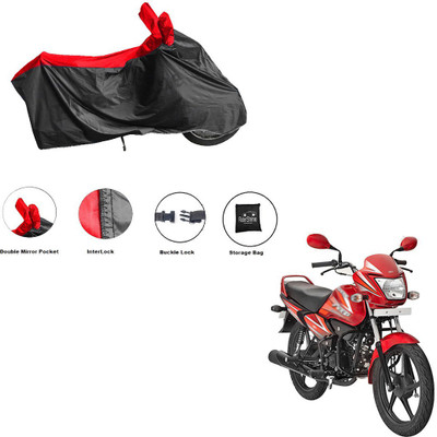 RiderShine Waterproof Two Wheeler Cover for Hero(Splendor NXG, Black, Red)
