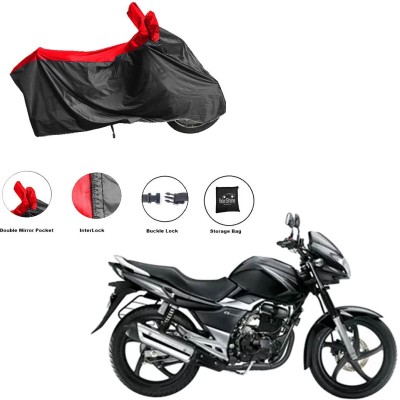 RiderShine Waterproof Two Wheeler Cover for Suzuki(GS 150R, Black, Red)