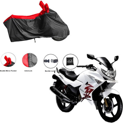 RiderShine Waterproof Two Wheeler Cover for Hero(Karizma ZMR, Black, Red)