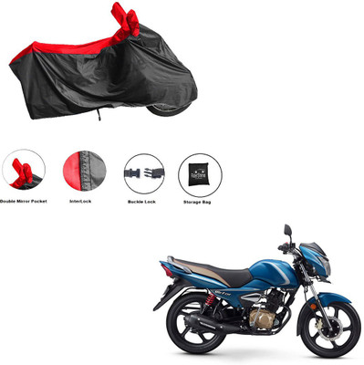 RiderShine Waterproof Two Wheeler Cover for TVS(Victor, Black, Red)