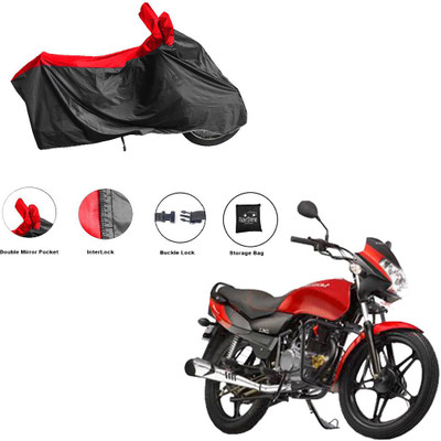 RiderShine Waterproof Two Wheeler Cover for LML(Freedom LS, Black, Red)
