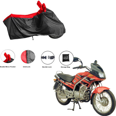 RiderShine Waterproof Two Wheeler Cover for Kinetic(GF Lazer, Black, Red)