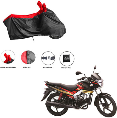 RiderShine Waterproof Two Wheeler Cover for Mahindra(Centuro XT, Black, Red)