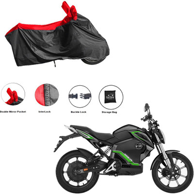 RiderShine Waterproof Two Wheeler Cover for Revolt(RV 300, Black, Red)