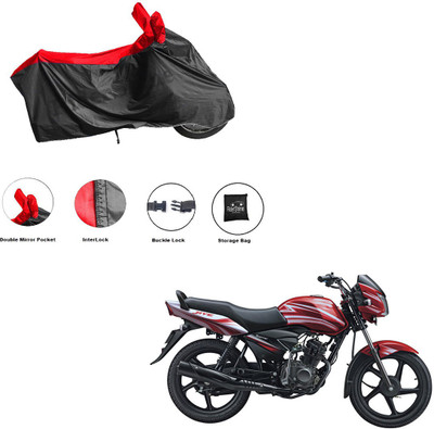 RiderShine Waterproof Two Wheeler Cover for TVS(Jive, Black, Red)