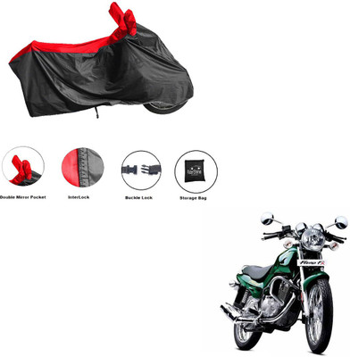 RiderShine Waterproof Two Wheeler Cover for TVS(Fiero FX, Black, Red)