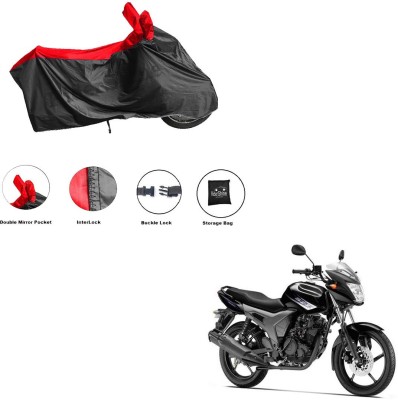 RiderShine Waterproof Two Wheeler Cover for Yamaha(SZ-S, Black, Red)