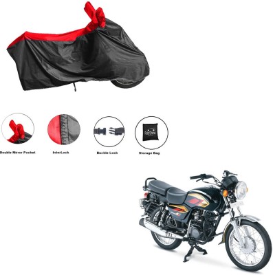 RiderShine Waterproof Two Wheeler Cover for TVS(Max 4R, Black, Red)