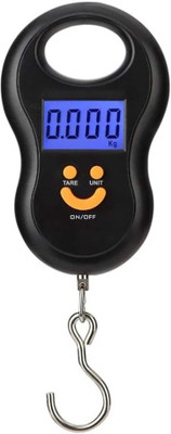 GLOWISH LCD DISPLAY PORTABLE ELECTRONIC SCALE AAA BATTERY Weighing Scale(Black)