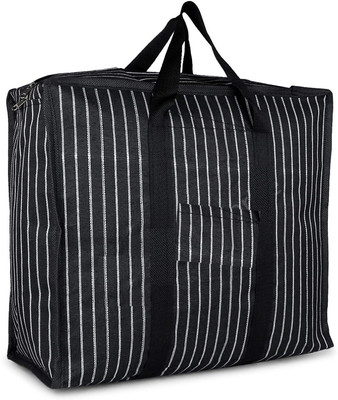 RAEnterprising Multipurpose Large Big Heavy Duty Storage Organizer Reusable Canvas Shopper Bag 150 L Backpack(Black)