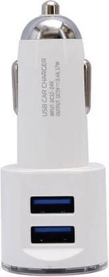 SANNO WORLD 15.5 W Turbo Car Charger(White, With USB Cable)