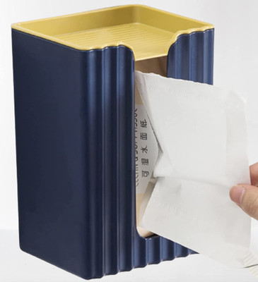 KolorFish Facial Tissue Cover Box Punch Free Wall Mounted Bathroom Holder for Vanity Vehicle Tissue Dispenser(Blue)