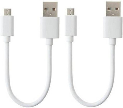 Skymac Micro USB Cable 0.3 m Micro USB(Type B)Power Bank Cable (Compatible All Micro USB Devices) [Pack of 2](Compatible with All Micro USB Devices, White, Pack of: 2)