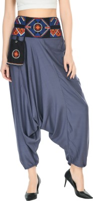 PURPURA Embroidered Rayon Women Harem Pants