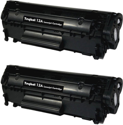 Teqbot 12A / Q2612A Laserjet Toner Cartridge Pack of 2 Black Ink Toner