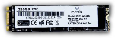 Matrix M.2 SOLID STATE DRIVE 256 GB Desktop, Laptop, All in One PC's Internal Solid State Drive (SSD) (ST-VLW256G)