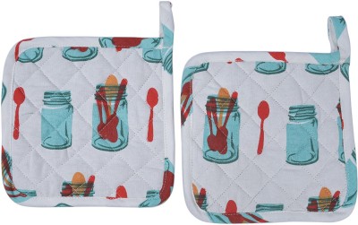 SOUMYA Light Blue Cotton Kitchen Linen Set(Pack of 2)