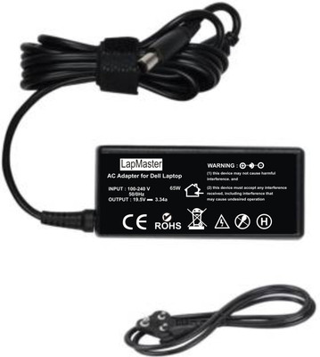 LAPMASTER D_E_L 2510 65W Big Pin Laptop Charger Adapter(Power Cord Included) 65 W Adapter(Power Cord Included)