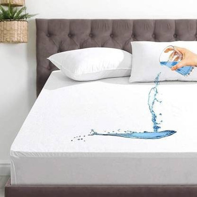 ITAJ Fitted Single Size Stretchable, Waterproof Mattress Cover(White)