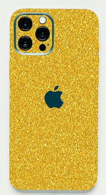 LAMHA Apple iPhone 12 Pro Max Mobile Skin(Ultra Super Golden Glitter With High Mattte Finish.)