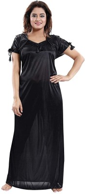 Rangmor Women Nighty(Black)